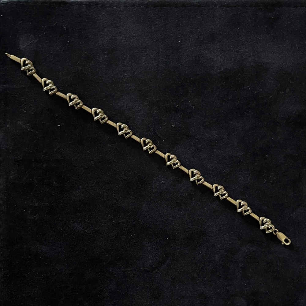 Zales silver Bracelet with Heart Links